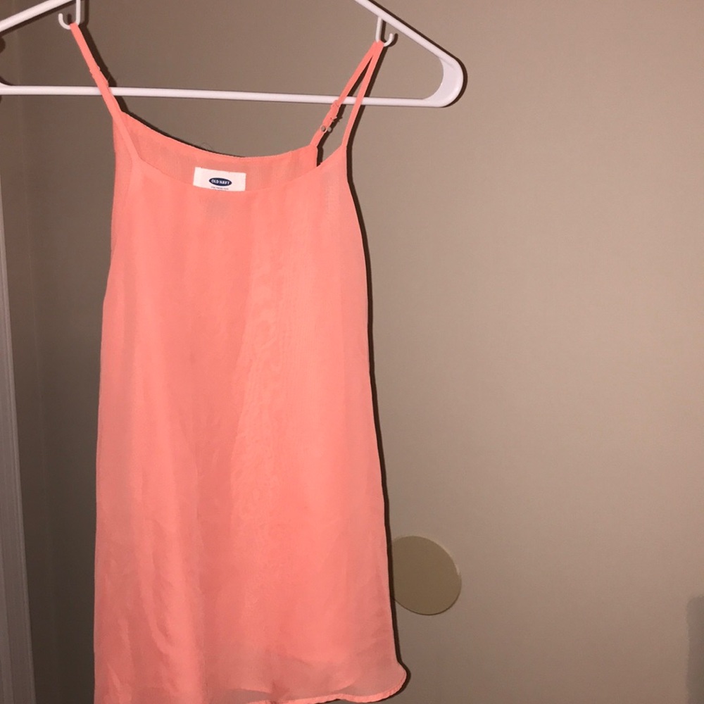 flowy bright orange tank top